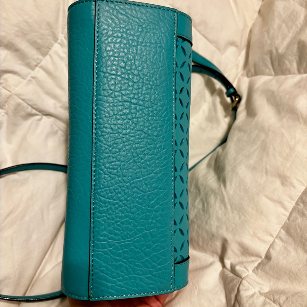 Kate Spade Turquoise Satchel Perri Lane Romy NWOT - Picture 5 of 5